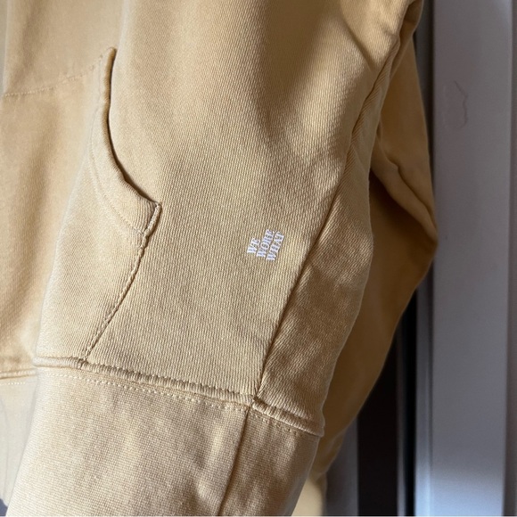 Weworewhat Daniele Bernstein Oversized Cotton Hoodie Sand Yellow Relaxed Fit - Picture 3 of 6